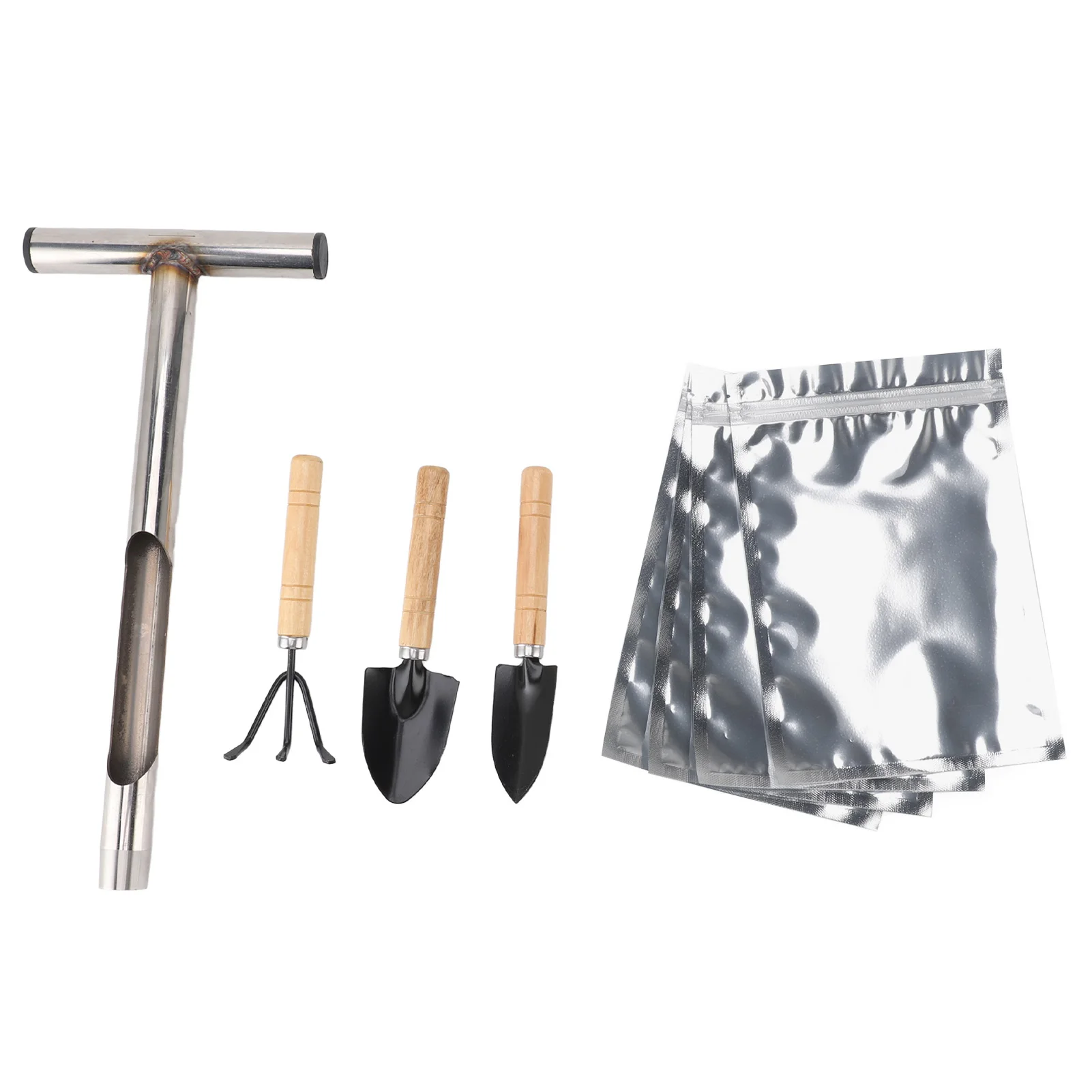 

Зонд для пробоотборника почвы Портативный зонд для отбора проб почвы Т-образная ручка Нержавеющая Эффективная Легкая очистка Нержавеющая сталь для фермы и сада