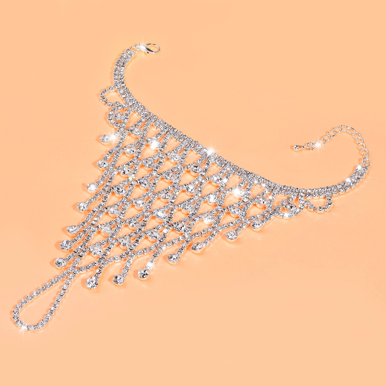 شخصية شرابة حجر الراين سوار ، أوروبا والولايات المتحدة ، الإبداعية مائة مع لامعة حتى الإصبع ، حزب زخرفة اليد