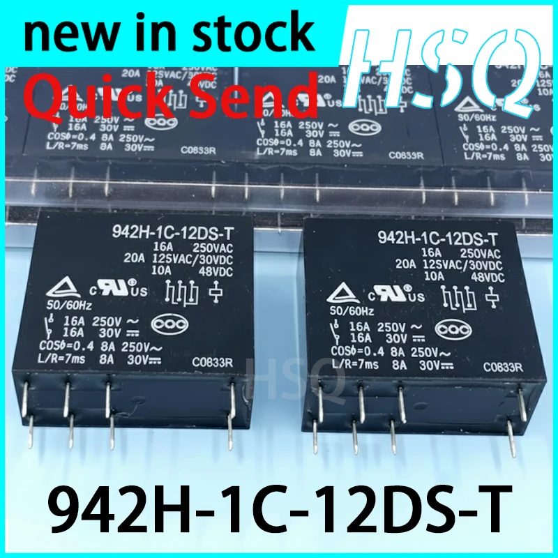 2PCS New 942H-1C-12DS-T 12VDC 8-pin 16A Relay