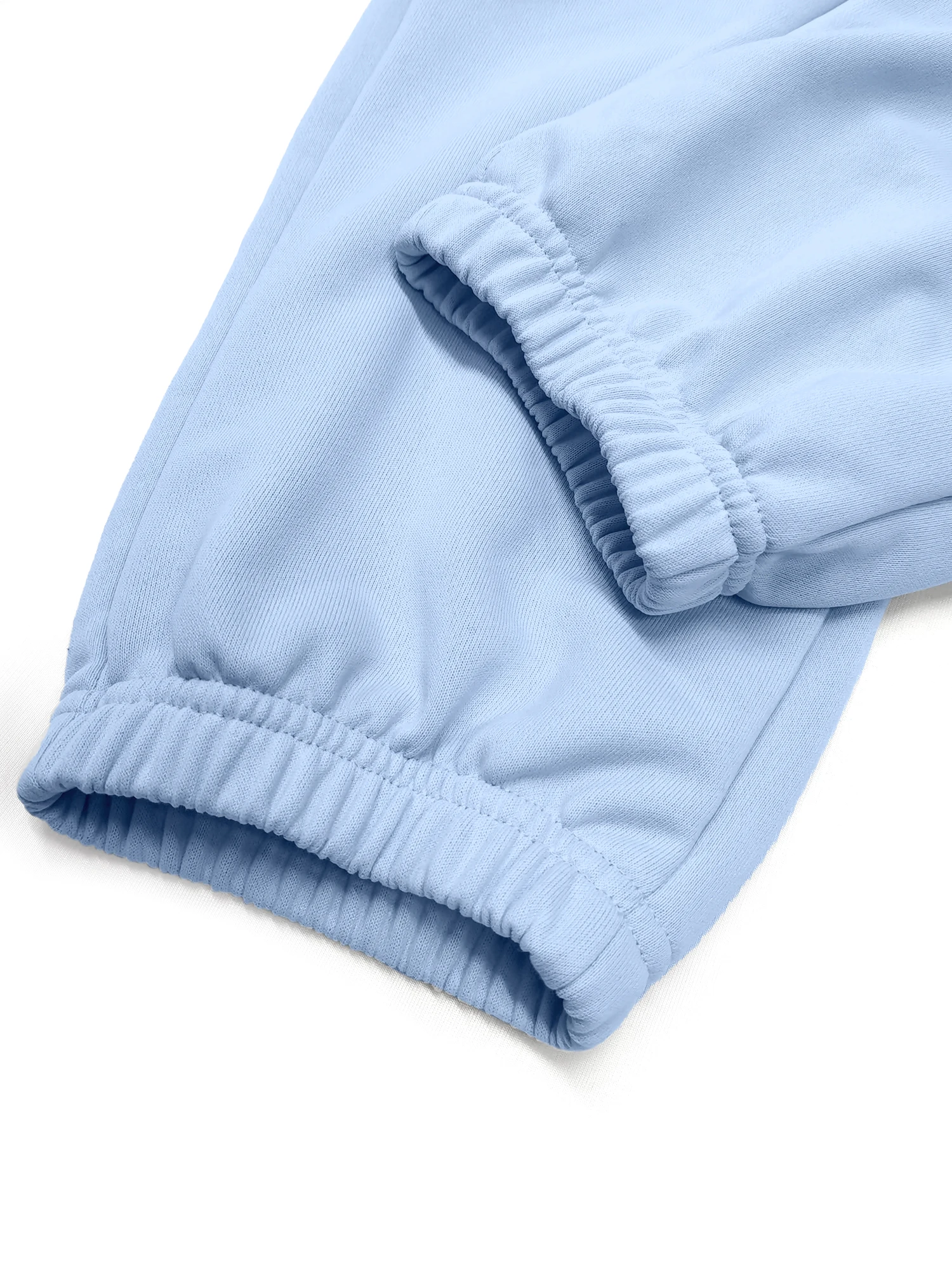 Women's High Waist Sweatpants with Elastic Cuffs - Loose Fit Joggers in Black/Gray/Light Blue for Casual & Lounge Wear