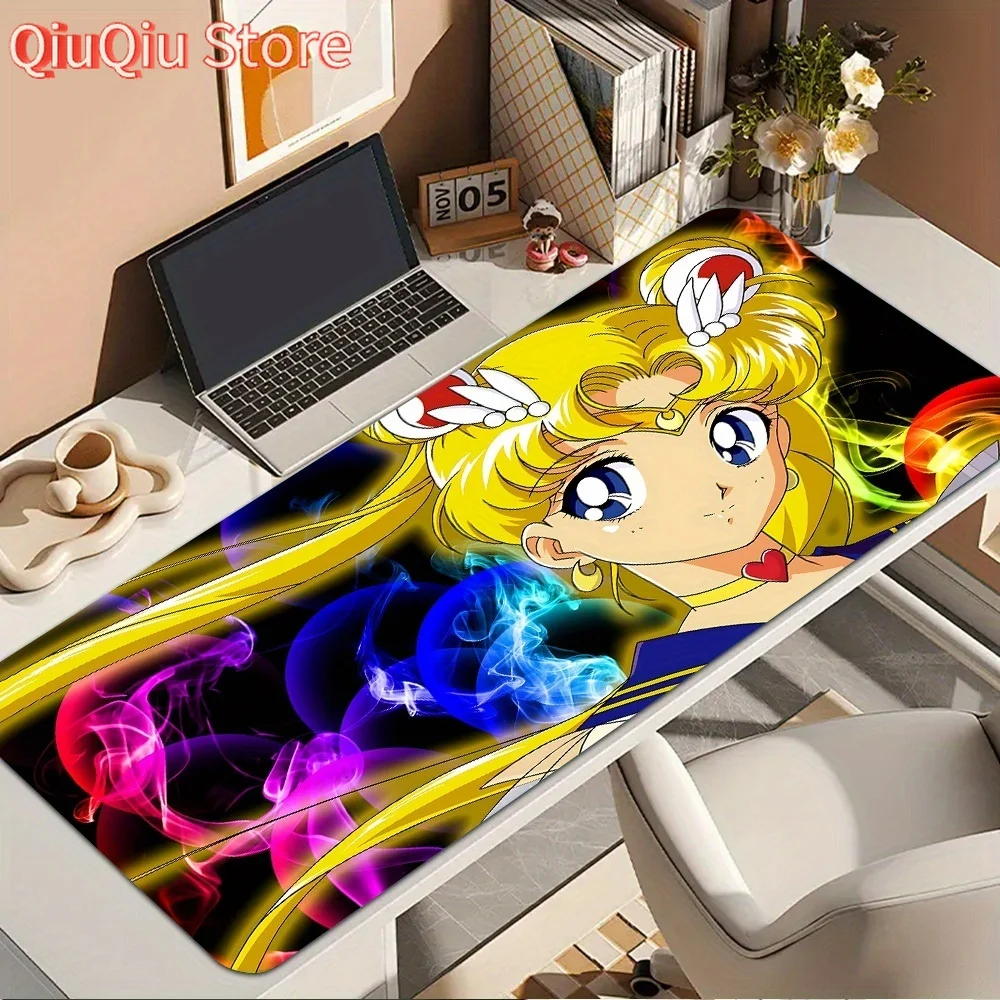 قطعة واحدة من لوحة ماوس الألعاب Sailor Moon - قاعدة مطاطية غير قابلة للانزلاق، سطح انزلاقي أملس، حصيرة مكتب أنيمي للكمبيوتر الشخصي والمكتب والمنزل - Perfect Sai #1