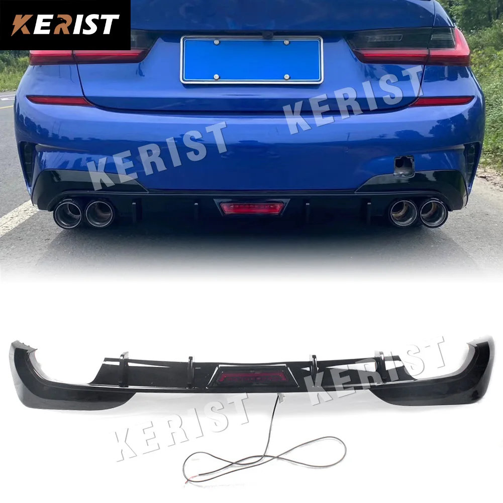 

Carbon fiber G20 Black Rear spoiler Bumper Diffuser with led For BMW G20 320 330 340 with M package M Sports Bumper 2019 UP