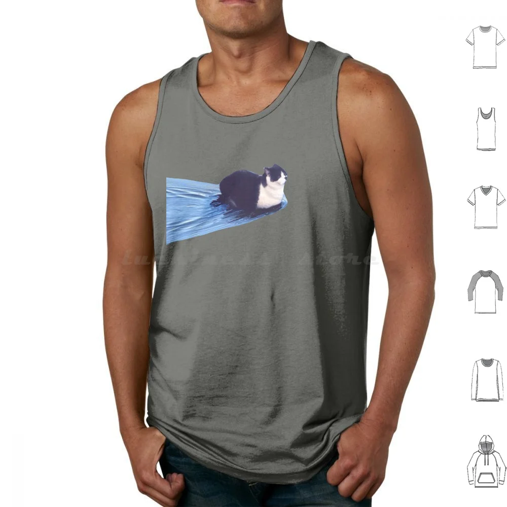 Cat Boat Go Brrrrr Tank Tops Vest Sleeveless Cat Boat Cat Boat Water Meme Tumblr Jesus