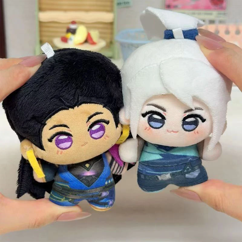 Various Character 10cm Cute Cosplay Anime Game Valorant Iso Gekko Sage Skye Reyna Clove Jett Plush Toy Bag Keychain Plushie Doll view 4