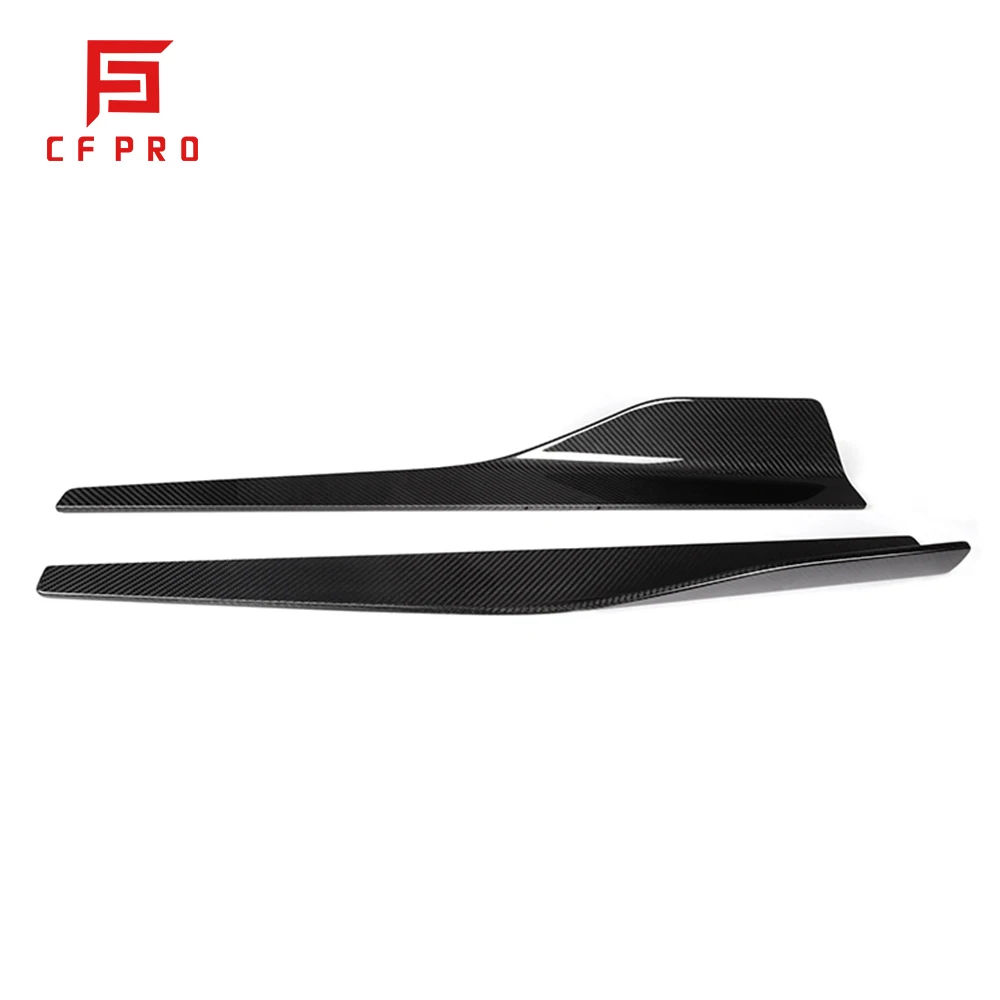 For BMW 8 Series G14 G15 Real Carbon Fiber Side Skirts Cars Bumper Spoiler Splitter Extensions