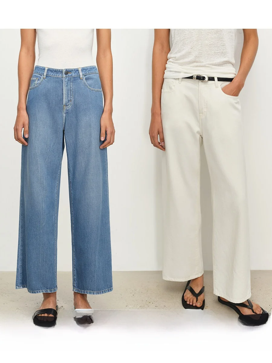 

Джинсы MSBEAST из окрашенного шелкового хлопка ручной работы, классические прямые, с низкой талией, длиной 7/8, женские, весенние, повседневные