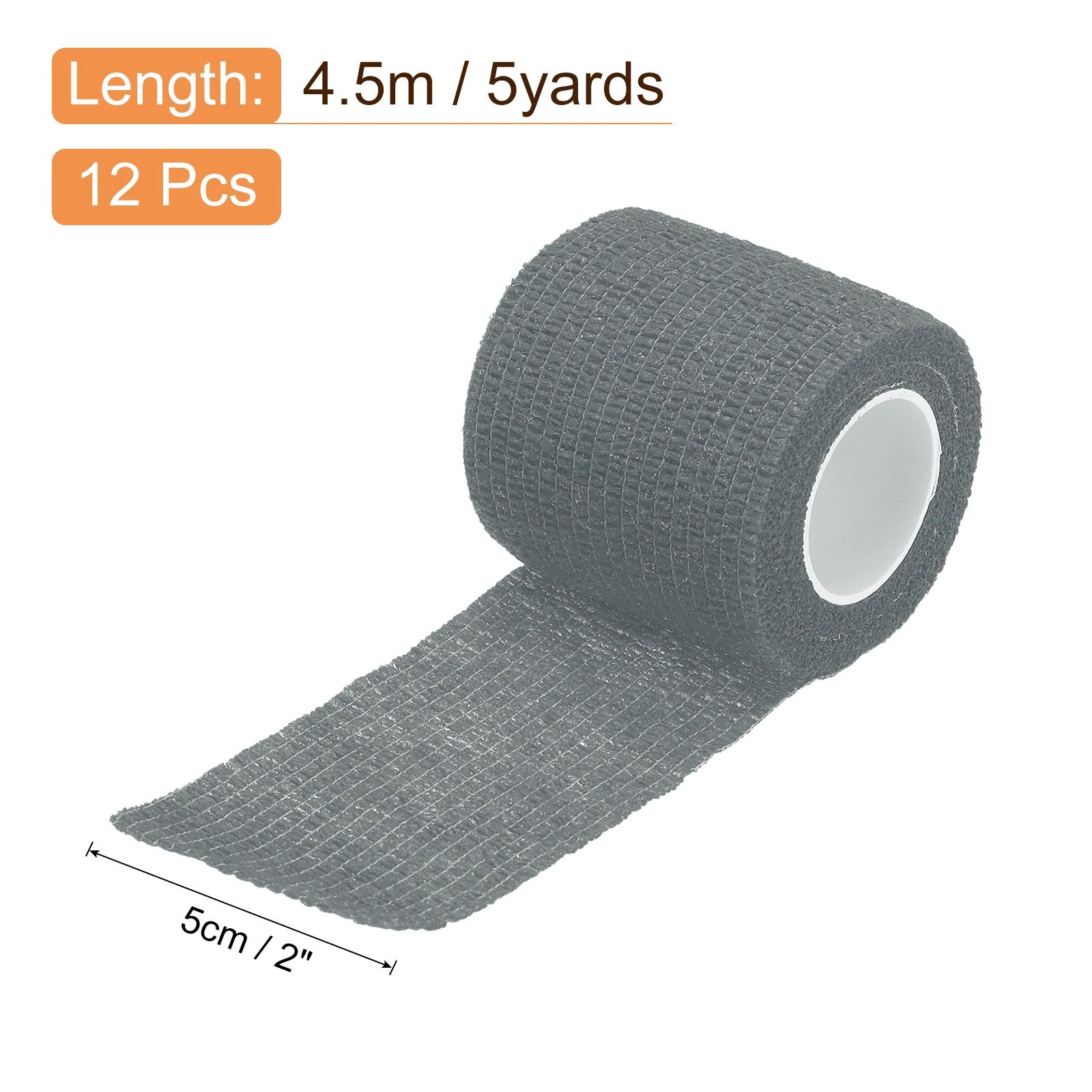 5 Yards 12pcs Adhesive Elastic Tape 5 Yards Elastic Bandage Sports Elastic Wrap for Tennis Racquet Grip Sports Knee Ankle view 2