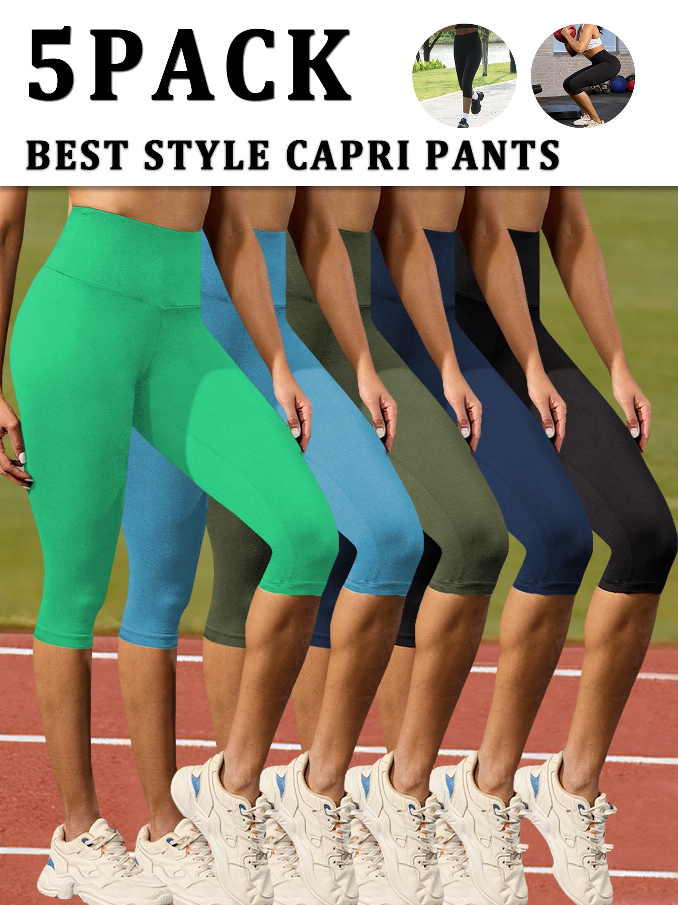 

5 пар женских леггинсов с высокой талией, супермягкие, с эффектом утягивания живота, непрозрачные, для тренировок, йоги, бега и занятий спортом