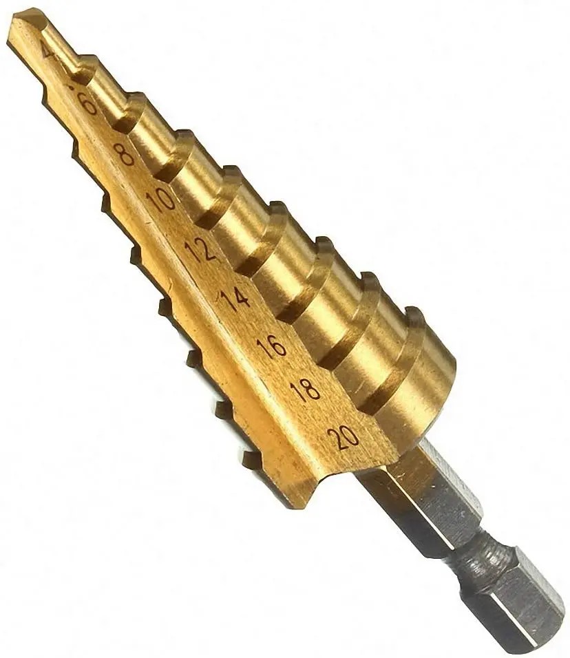 3pcs HSS Titanium Step Drill Bit 4-12 4-20 4-32 Drilling Power Tools Metal  Woodworking Wood Metal Mini Set DT6