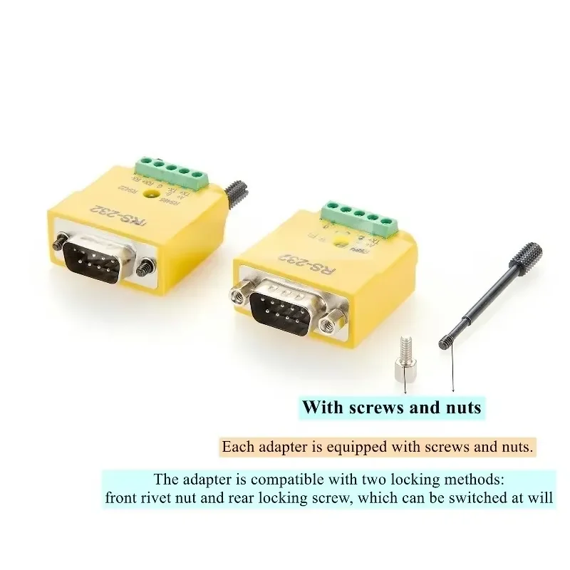 for DB9 Male RS232 to RS485 RS422 Adapter D-Sub Serial Port Converter Bi-directional Data Communication Interface Module