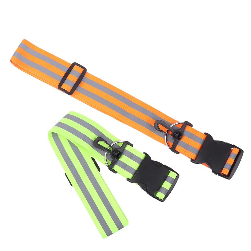 1Pc Reflective Safety Shoulder Belt High Visibility Reflective Elasticated Strip Adjustable Visible Night Safety Reflective Belt