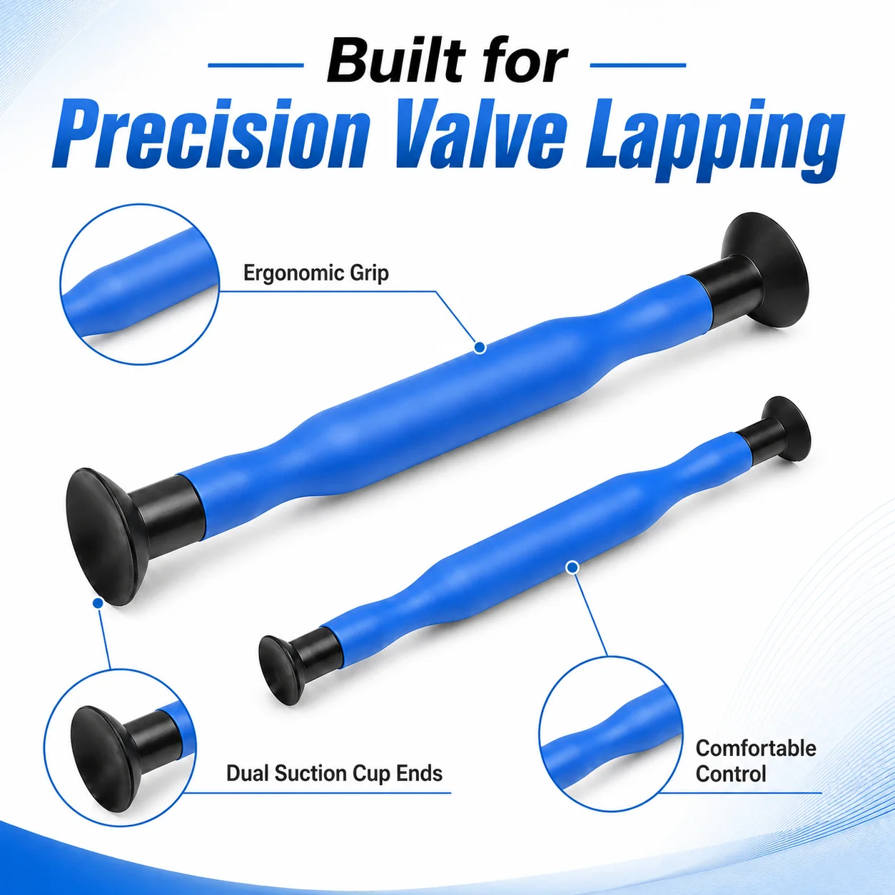 2PCS Valve Lapping Set Rubber Valve Lapping Grinding Stick Control Valve Lapping Compound Kit Engine Valve Auto Motorcycle Tool