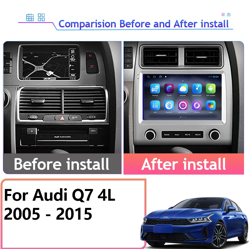 Android Car For Audi Q7 4L 2005 - 2015 Auto Radio Stereo Head Unit Multimedia Player GPS Navigation Wireless Carplay No 2din DVD