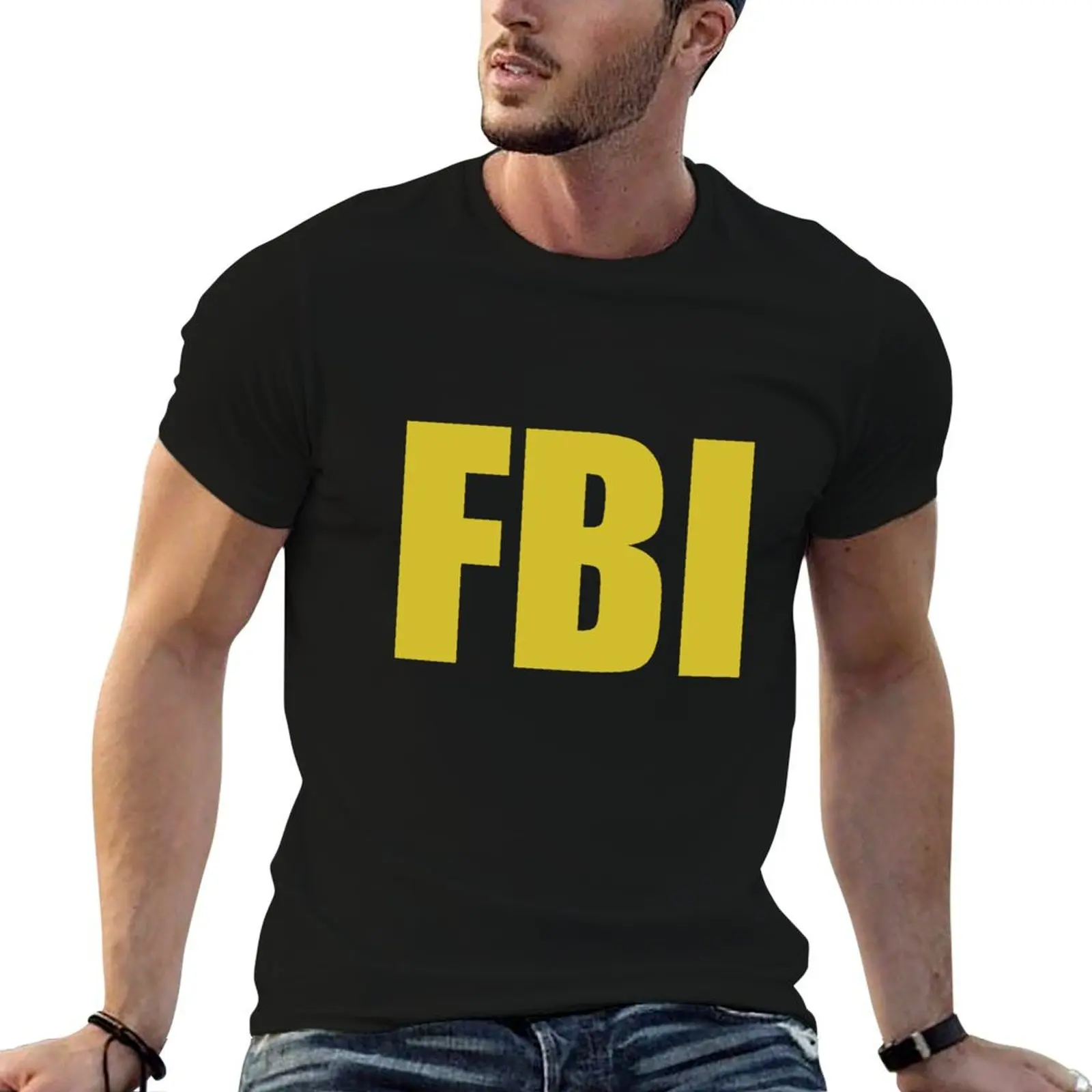 

pack T-Shirt FBI for t graphic man cotton shirts t shirts man