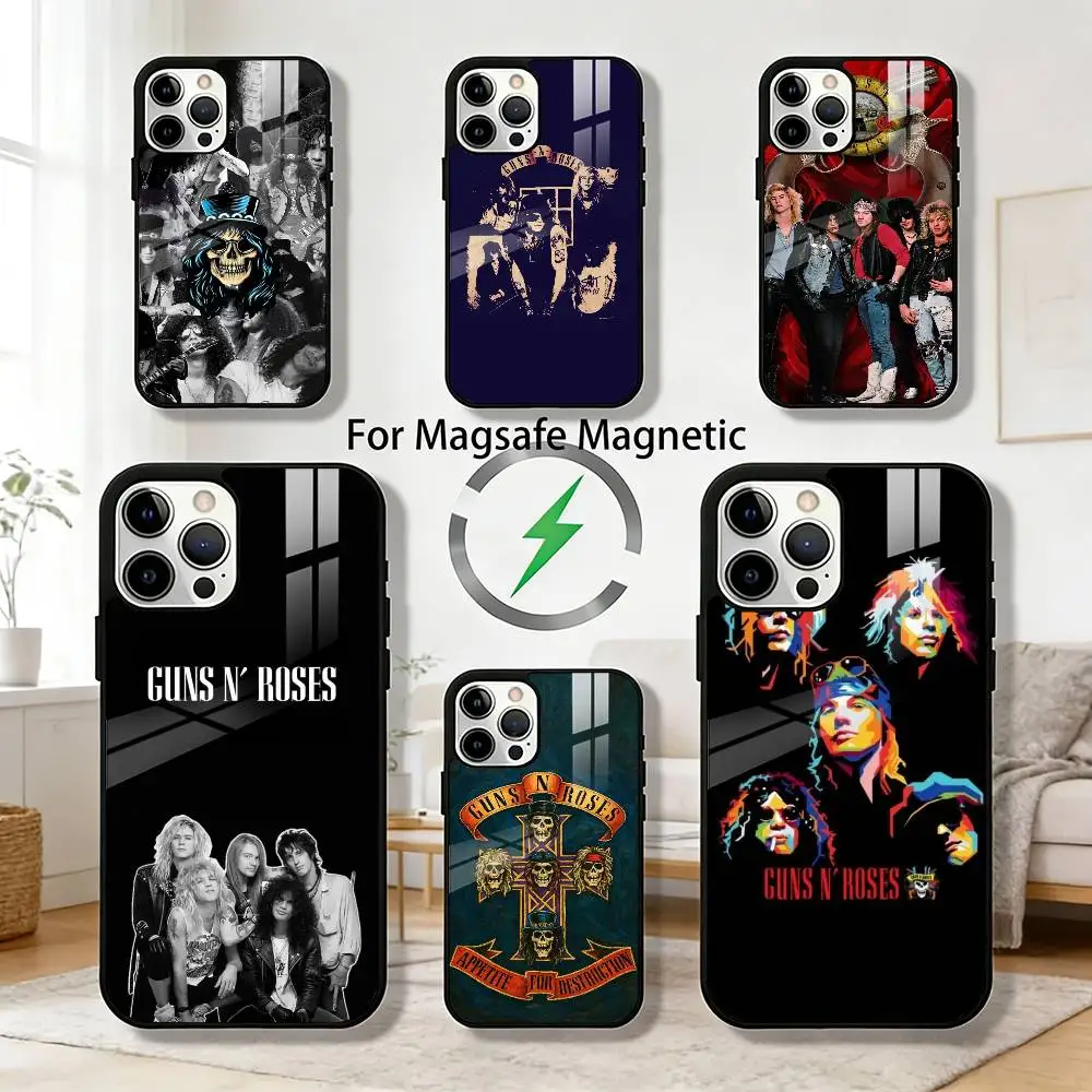

Band G-Guns N R-Roses Phone Case For iPhone 17,16,15,14,13,12,Plus,Pro,Max for Magsafe Magnetic Wireless Charging