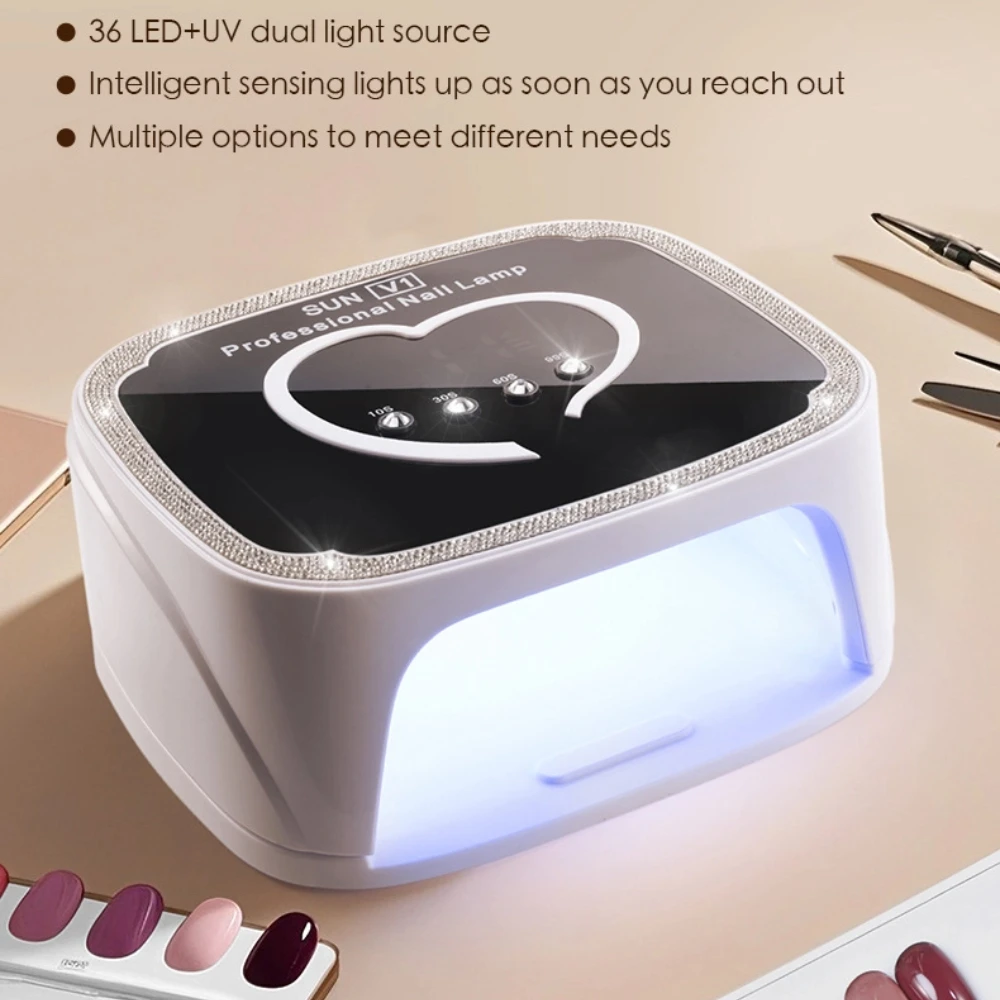 

36 LEDS Rechargeable UV LED Nail Lamp Professional Cordless Gel Polish Drying Lamp For Manicure 108W Fast Dry Nail Art