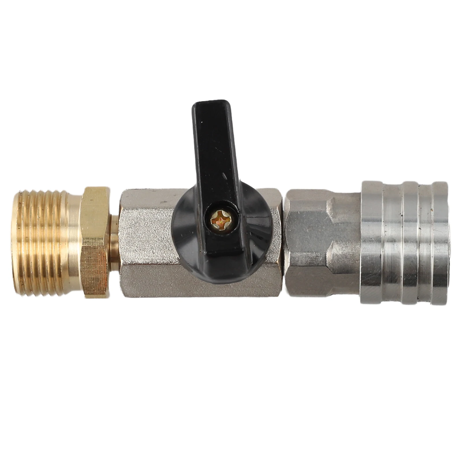 Stainless Steel Brass Washer Ball Valve For M22-14 Hose Switch 1/4 Inch Quick Connector For 4500PSI Cleaning Machine