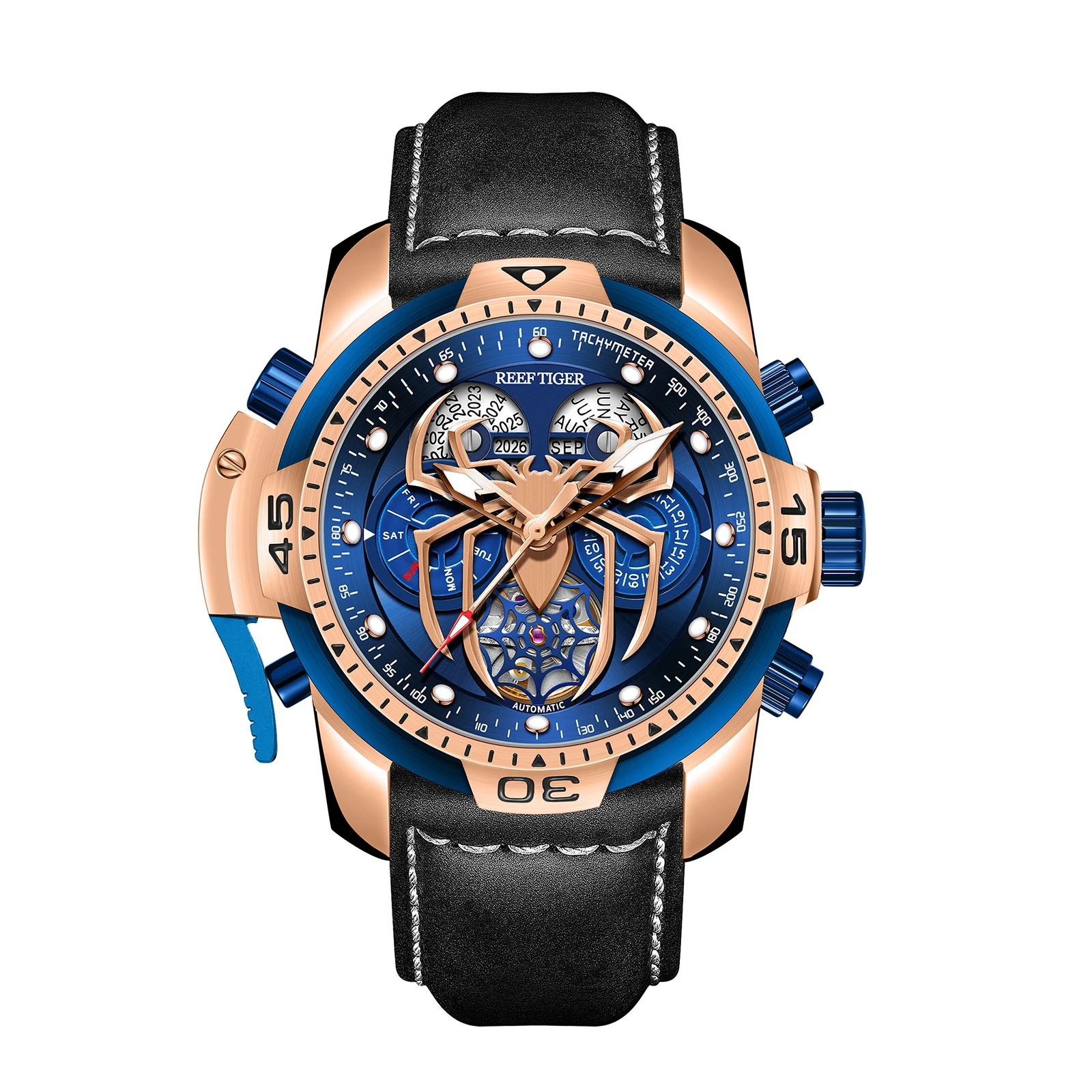 Reef Tiger/RT New Design Sport Automatic Watch Spider Dial with