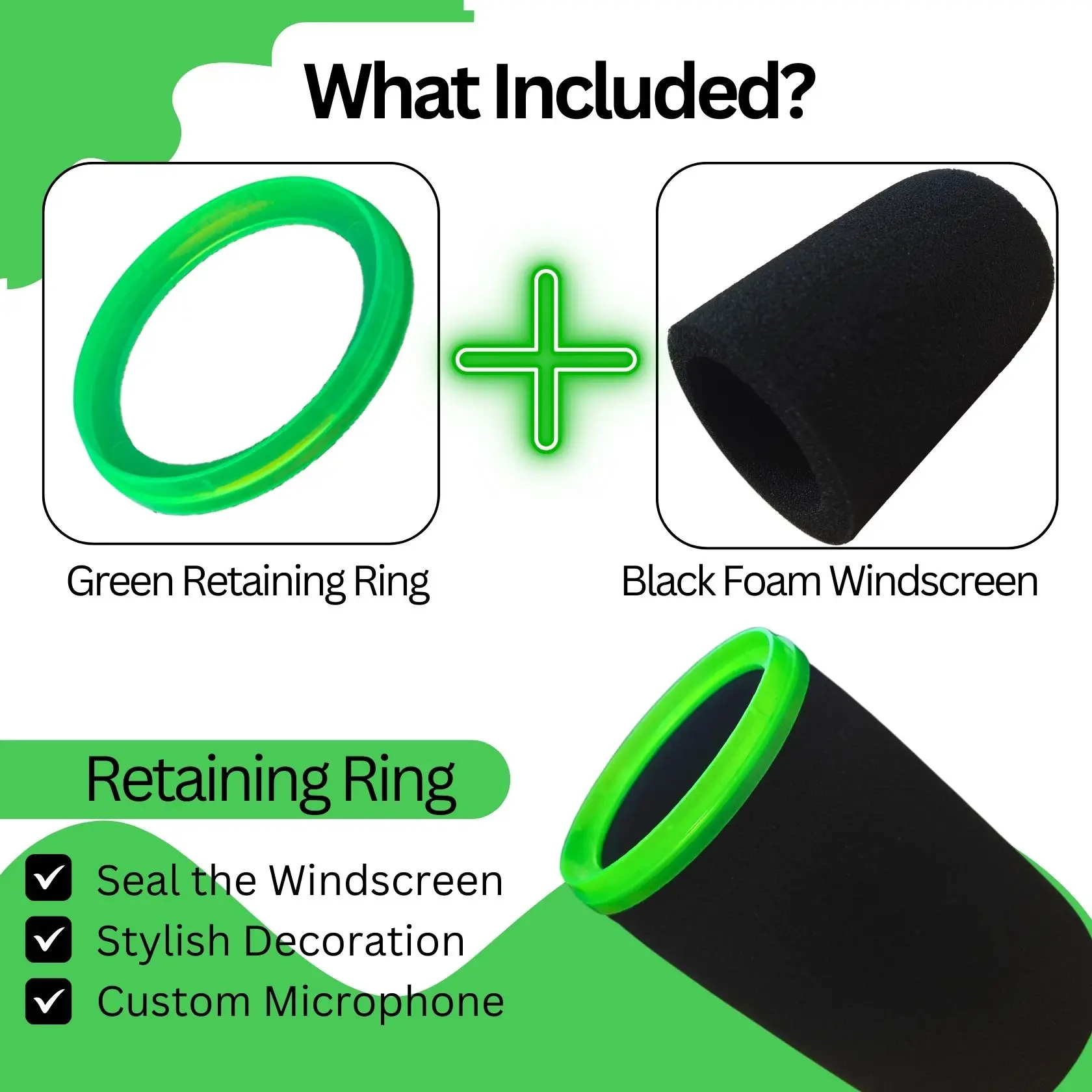 SM7B Copri microfono in schiuma con anello di fissaggio per filtro pop Shure SM7B MV7 (verde, blu, giallo, rosa, rosso, viola, bianco, viola)