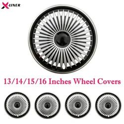 4PCS Durable Car Hubcap Wheel Covers ABS Plastic Auto Snap On Wheel Cover Kit 13 Inch 14/15/16 Inches Silver Blue Red