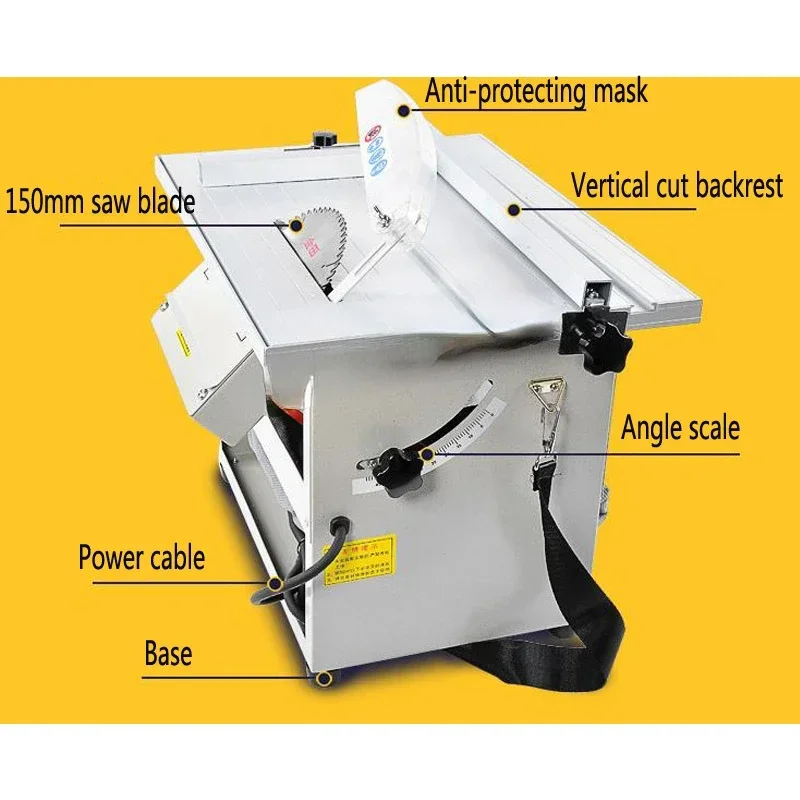 Hot SalesHot Sales 1PC Desktop Electric Saw Floor Dust Saw Power Tools 220V Beveled Woodworker Sliding Table Saw Multi-function