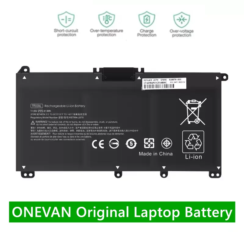 ONEVAN TF03XL Laptop Battery for HP Pavilion X360 15-CC 15-CD 14-BF Series 920070-855 920046-421 14M-CD0003DX 15-CC0XX 15-CC1XX