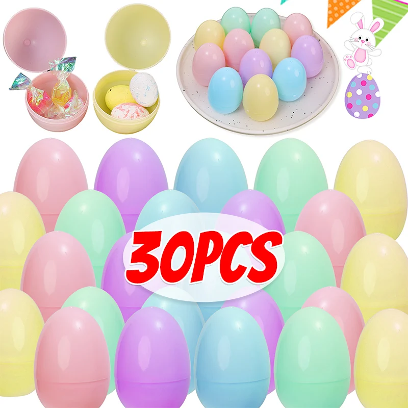 Fillable Easter Eggs Color Plastic Opening Eggshell Home Party Easter Decor Candy Gifts Packing Box Hunt Game Kids Gift Supplies