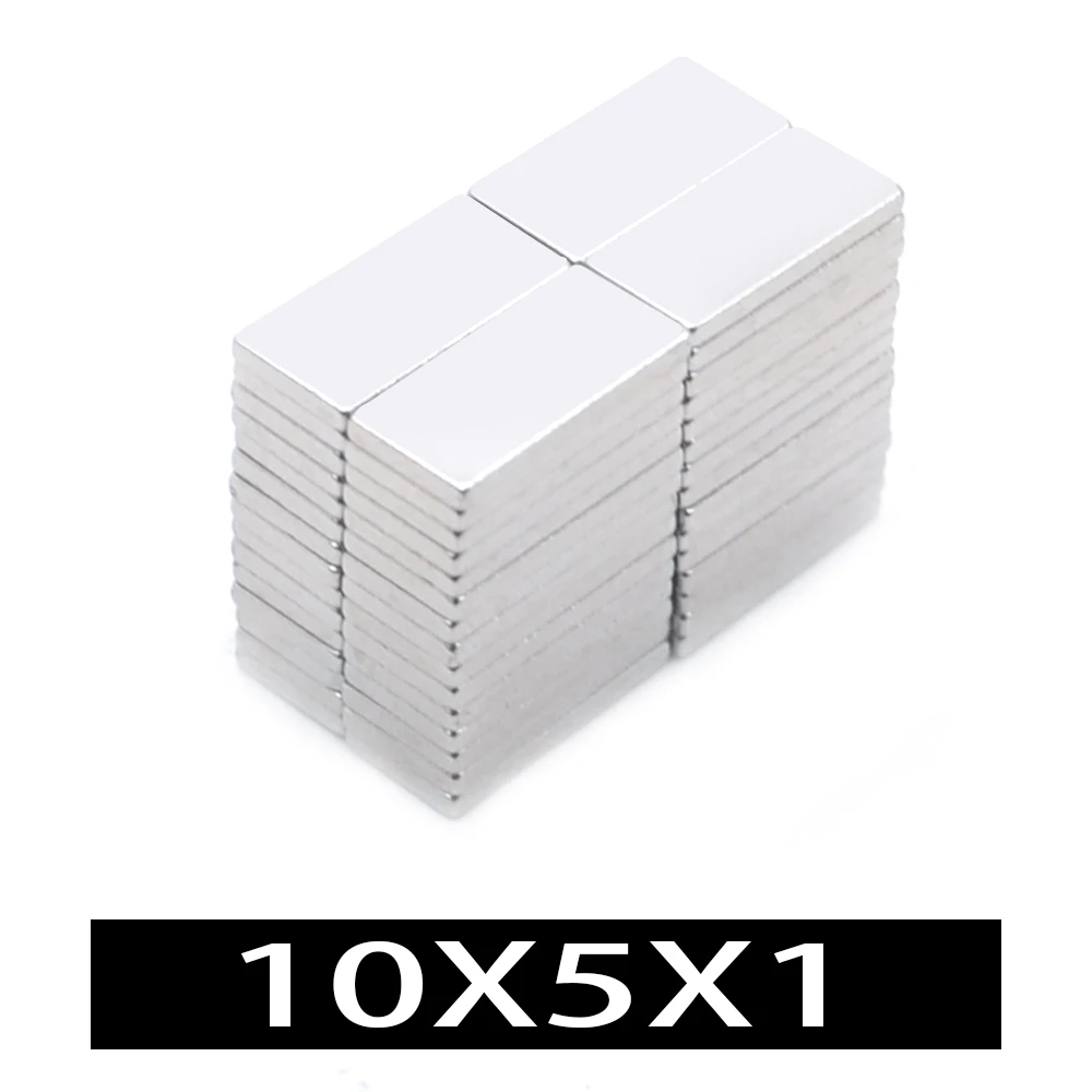 5-1000pcs/lot N35 Rectangular magnet f 10x5x1 mm Super Strong Neodymium magnet 10*5*1 mm NdFeB magnet 10mm x 5mm x 1mm imanes