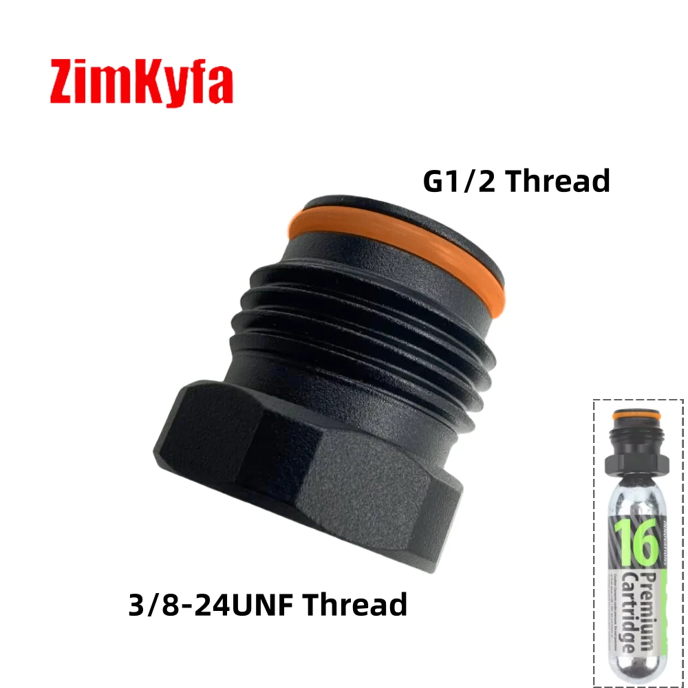 12g 16g 24g Co2 Cartridge Cylinder 3/8-24UNF Thread To G1/2-14 0.825