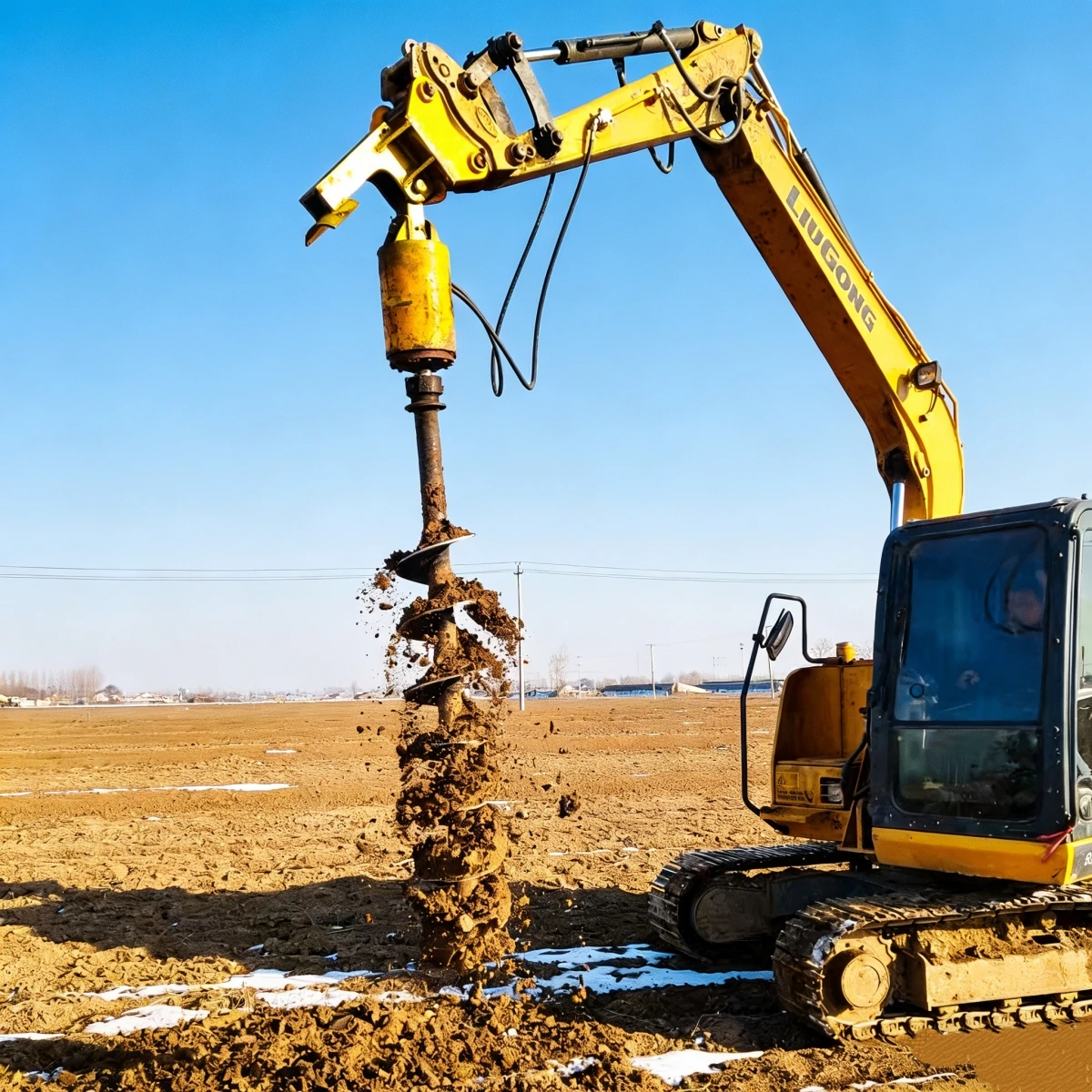Excavator Attachment Hydraulic Earth Auger Drill Soil Drilling Rig for Piling,Soil Drilling,Hole Digger