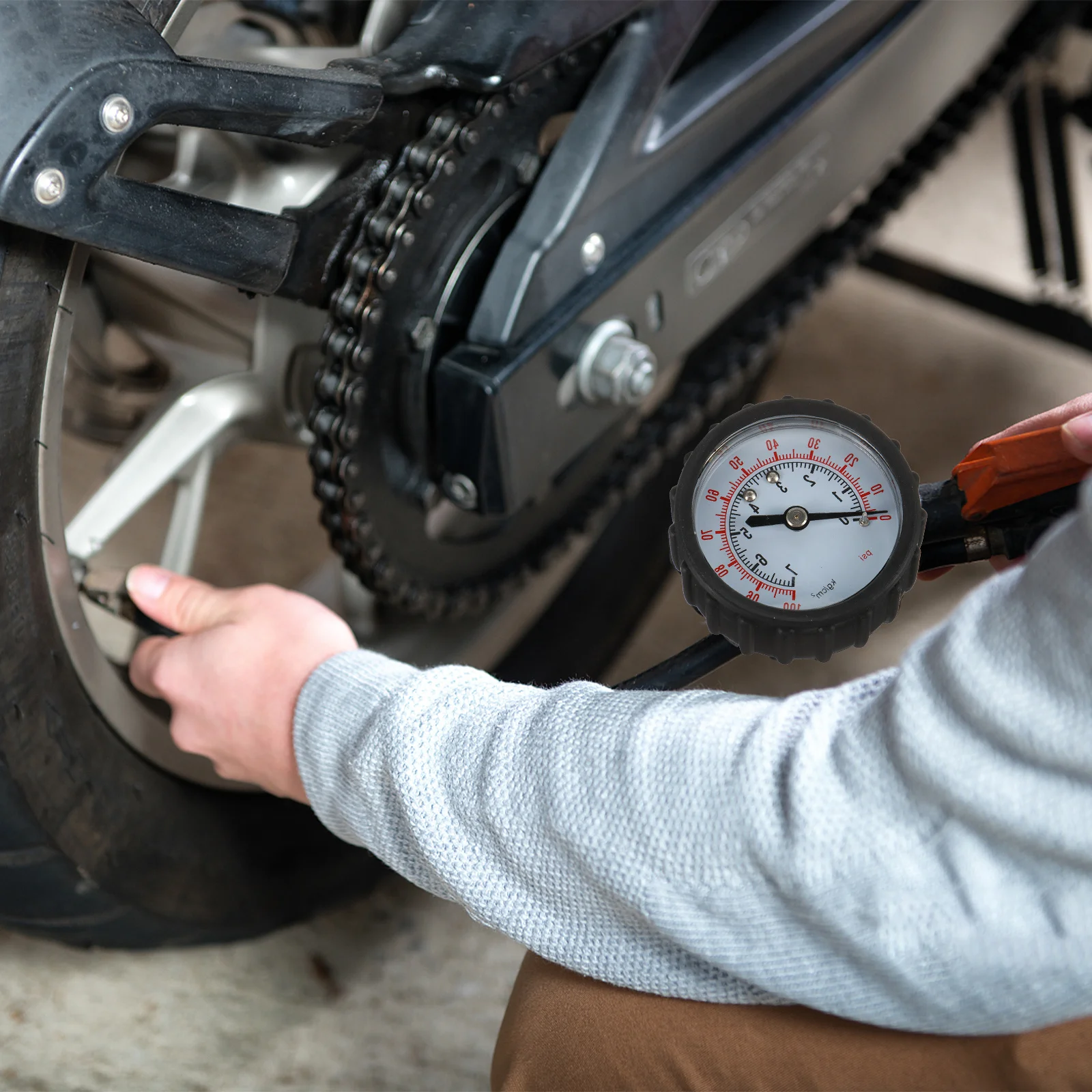 

Long Tube Tire Pressure Gauge High Precision Car Auto Motorcycle Tyre Air Meter Deflator Tool Vehicle Maintenance Hose