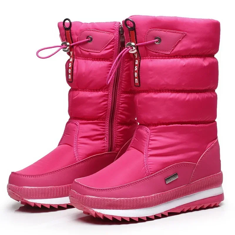 Women Snow Boots Platform Winter Boots Thick Plush Waterproof Non-slip Boots Fashion Women Winter Shoes Warm Fur Botas Mujer