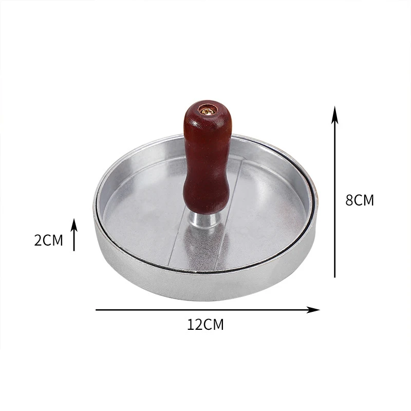 12cm Hamburger Maker Meat Press Round Aluminum Alloy Non-Stick Beef BBQ Patty Cutlet Mold Kitchen Meat Patty Maker Metal Tools