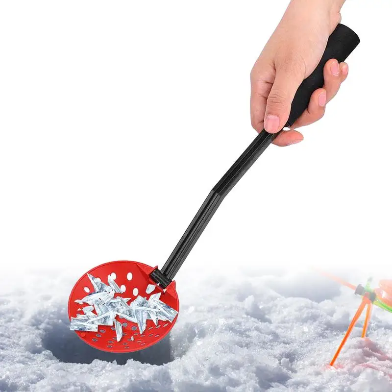 Ice Fishing Scoop Skimmer Ladle Skimmer Scoop Long Handle Ice Scoop Long Anti-Slip Handle Fishing Scooper Ice Fishing Gear