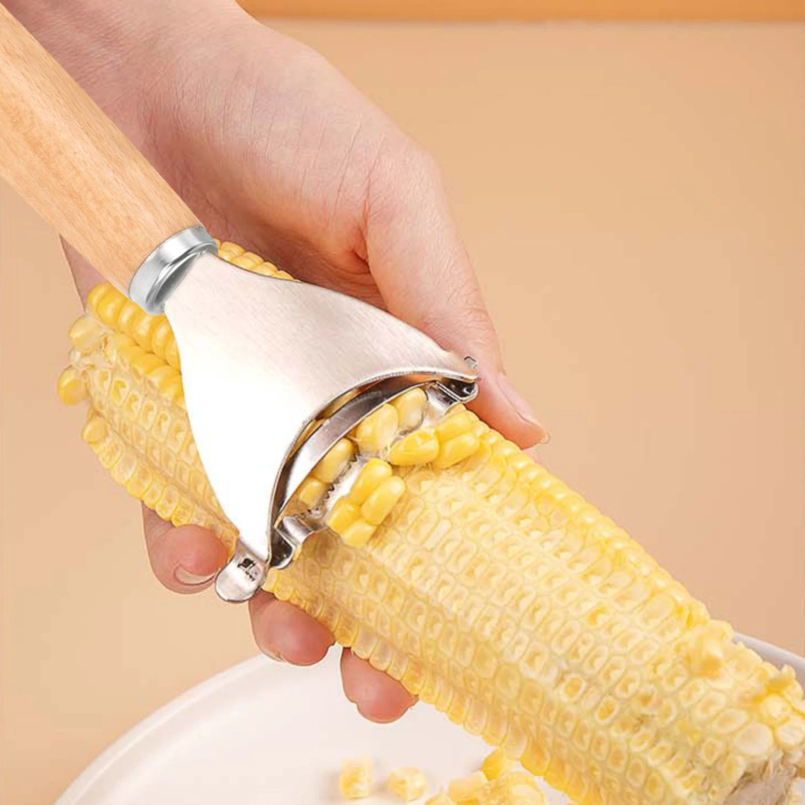 

Corn Peeler Stainless Steel Kitchen Gadget Tool for Cutting Corn Stripper Peeling Utensil Cob Remover