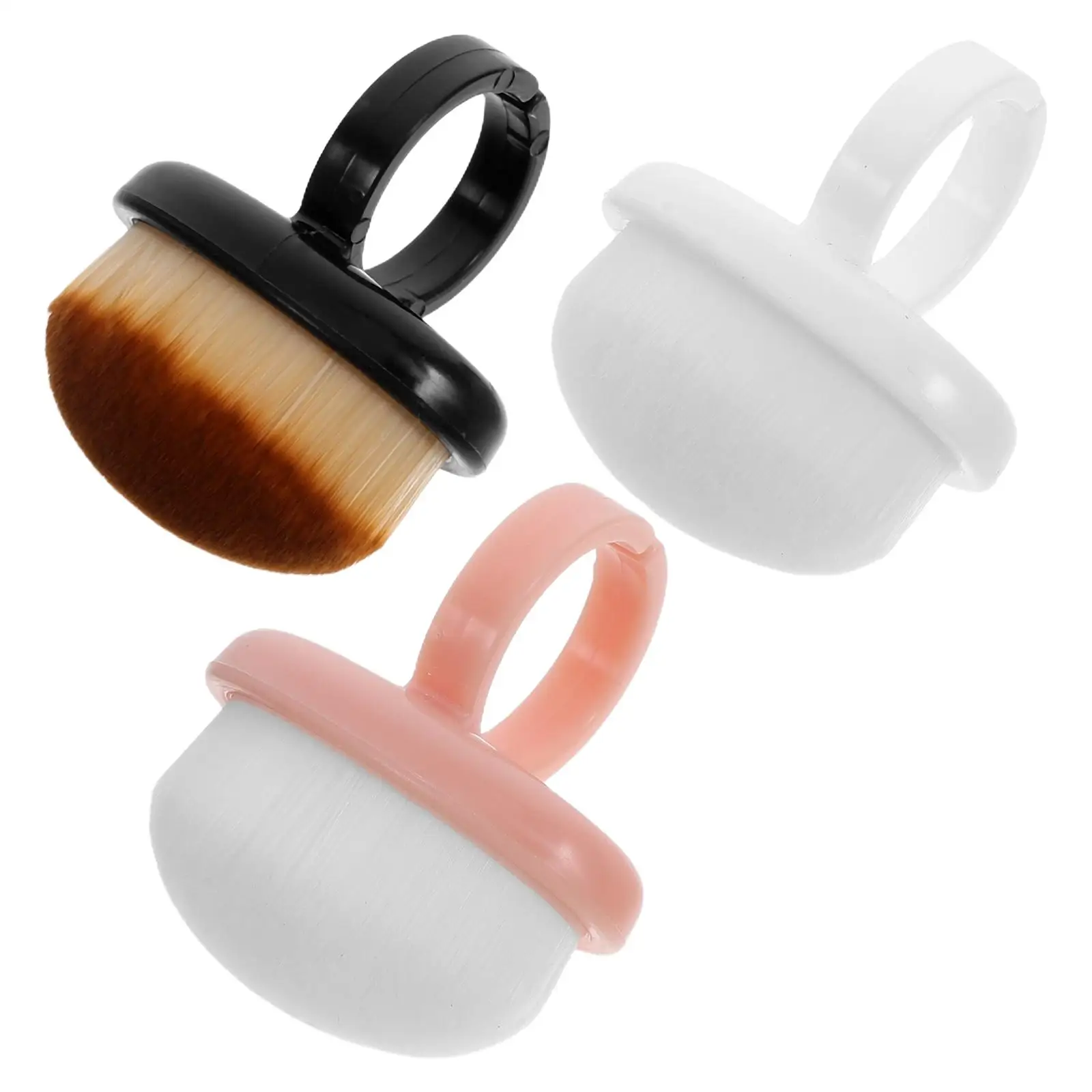 3 Pcs Nail Dust Brush Soft Bristles Short H le for Cleaning Polishing Dust Remover Plastic Clear Nail Supplies Tools