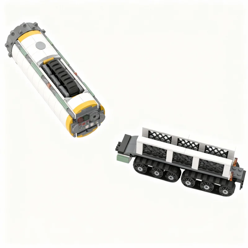 443pcs MOC Icons Small Tunnel Boring Machine TBM Model Building Blocks Architecture Brick Display Collection Assemble Craft 3D