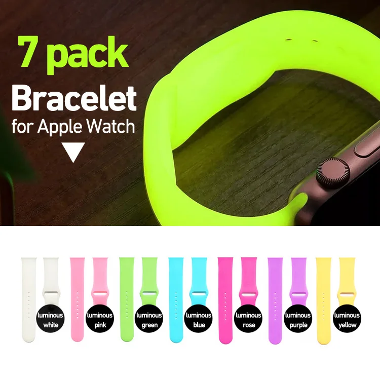 Free shipping set Luminous Band Straps Bracelet for Apple Watch Ultra 49mm S2/3/4/5/6/7/8 SE Sport Loop Glow in dark 42/44/45mm