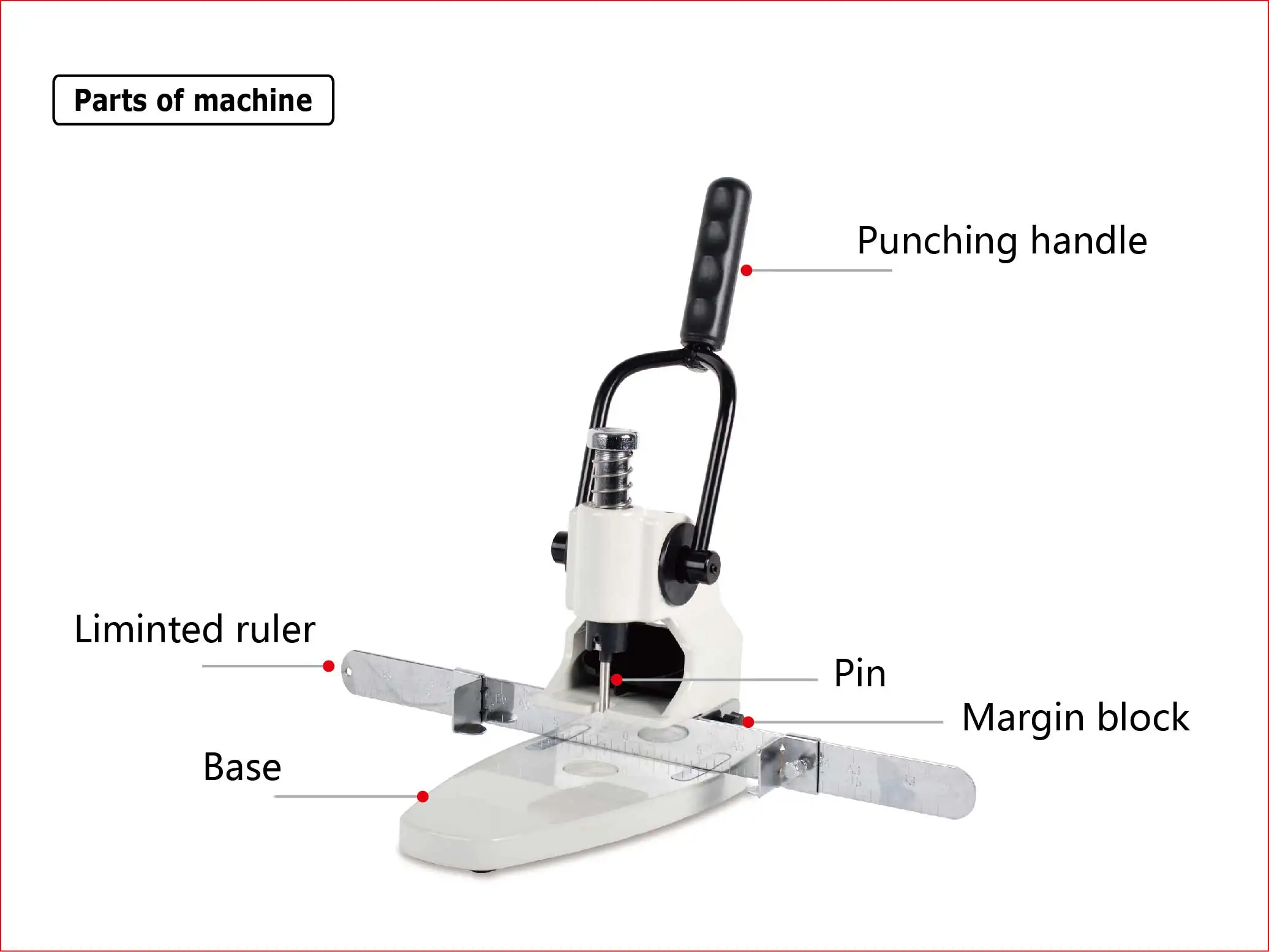 for T30  manual paper  4mm-8mm round hole puncher/ Single hole  punching machine