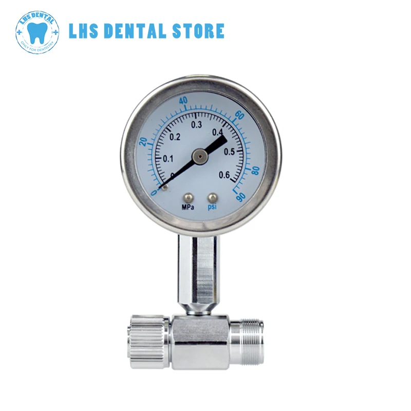 Dental turbine Manometer For High And Low Speed Handpiece Pressure Gauge Test Air Pressure dental Chair Unit Spare Parts