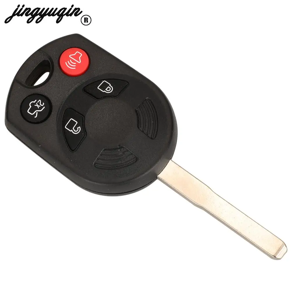 jingyuqin 3/4 Buttons For Ford Mercury Edge Escape Expedition Flex Fusion Mustang Taurus Lincoln Fob Remote Car Key Shell Case