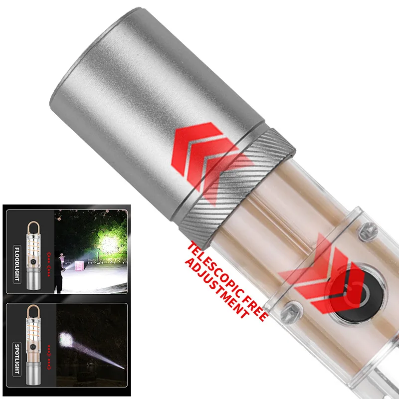 Neue weiße Laser starke Licht Taschenlampe p50 Outdoor-Camping Multifunktion shaken LED-Atmosphäre Camping Licht