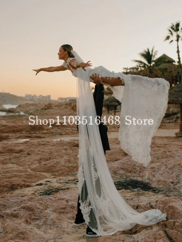 Robes de mariée élégantes pour femmes, robes formelles sexy fendues sur le côté, robes de luxe pour les patients chérie, quel que soit le licou appliqué, 2024