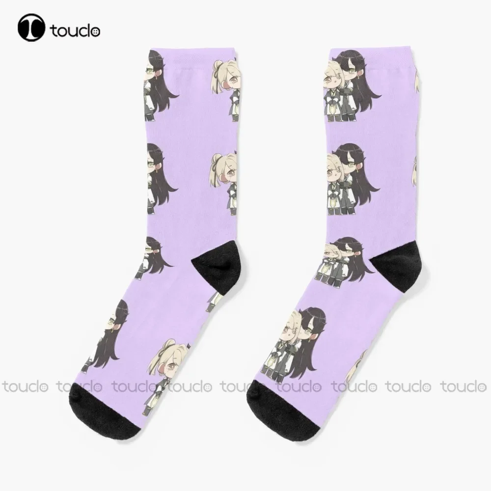 Calcetines Rago y Laahn Chibis, calcetines de béisbol para hombres, regalo de Navidad, calcetines personalizados Unisex para adultos, adolescentes y jóvenes, mujeres y hombres 360 °   Impresión digital