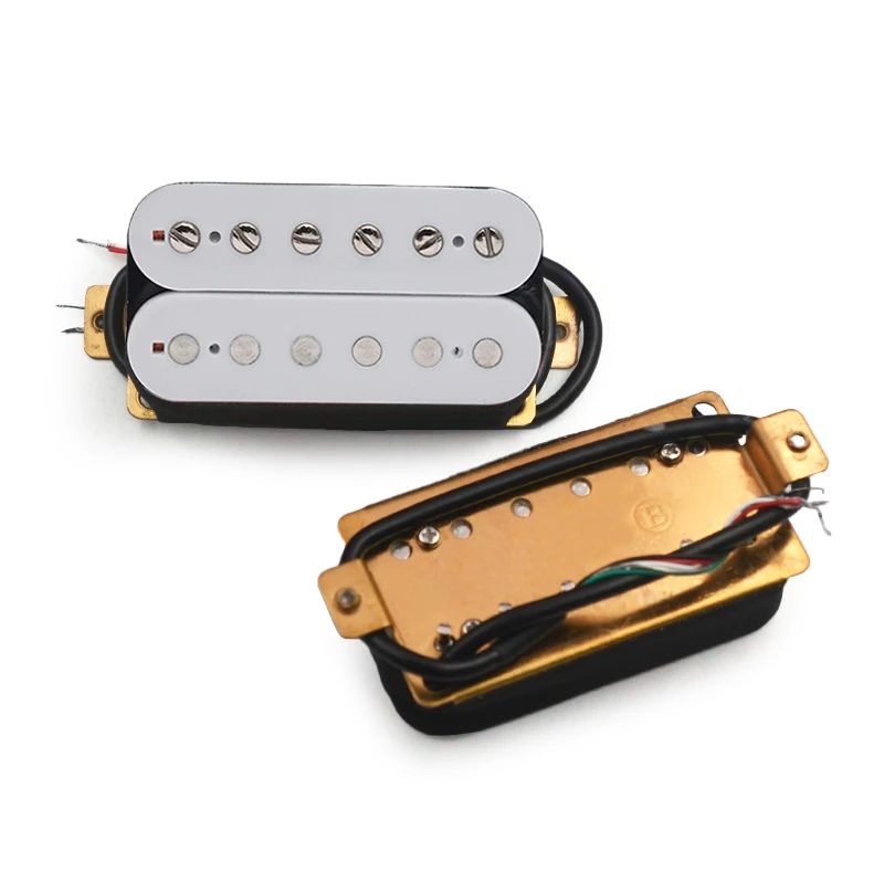 Humbucker Electric Guitar Pickup Coil Spliting Pickup Humbucker Dual Coill Pickup 4 Conduct Cable N-7.5K/B-15K Output White