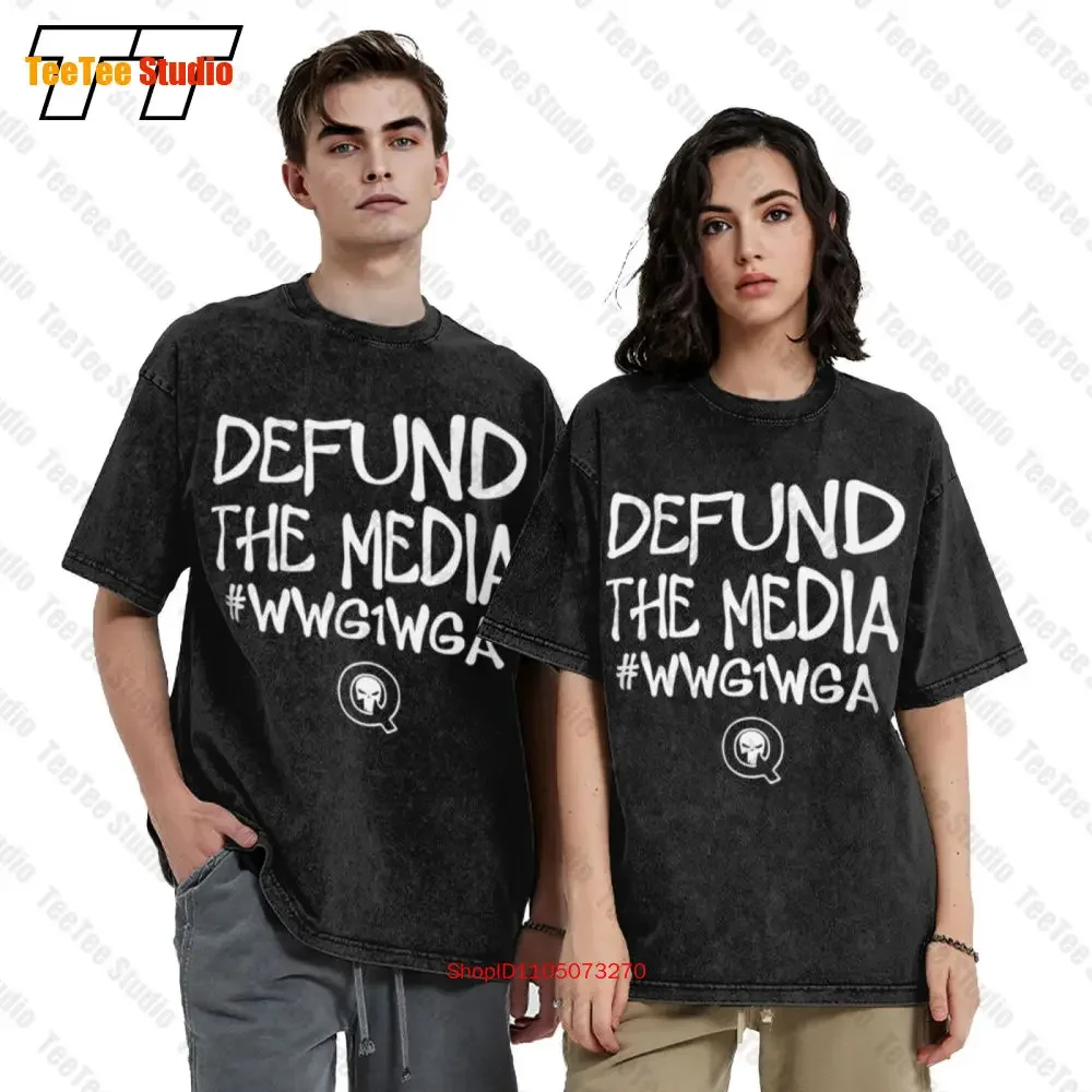 Defund The Media Wwg1Wga Vintage Oversized T-Shirt FUGM
