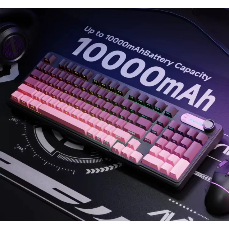 V102 wireless bluetooth keyboard side engraving mechanical feel game silent office high value mouse set