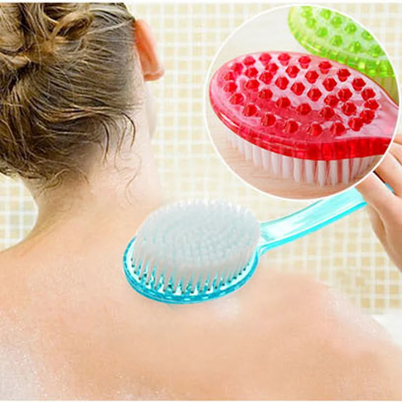 

Bad Borstel Lange Steel Scrubber Skin Massage Borstel Voeten Wrijven Body Borstel Voor Terug Peeling Borstel Badkamer Accessoire