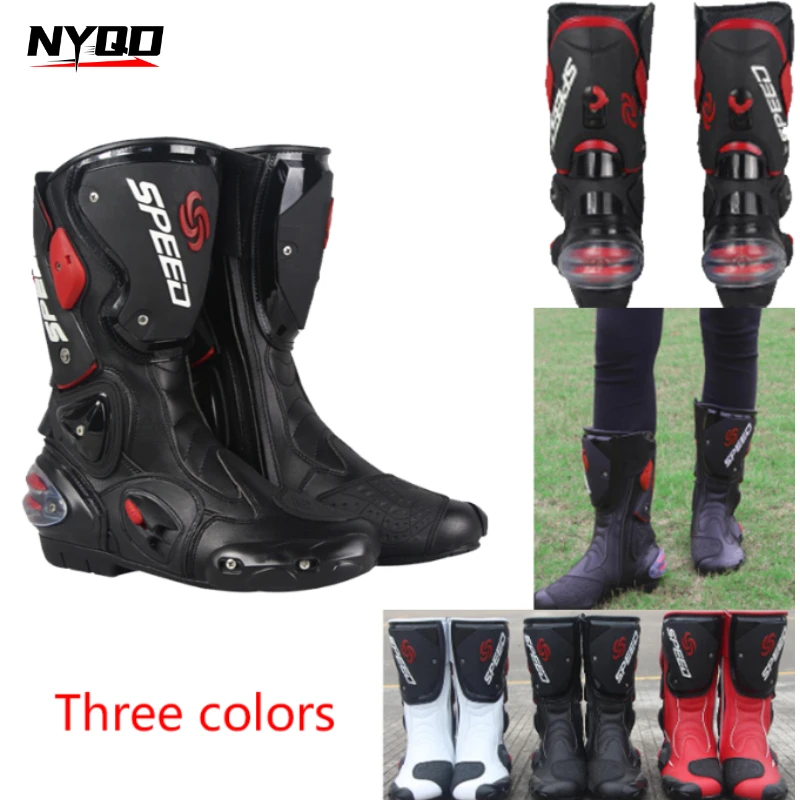 

Motorcycle Long Boots Motocross Off-Road Rally Professional Racing Boots Motorbike Rider Biker Shoes Protection Equipment B1001