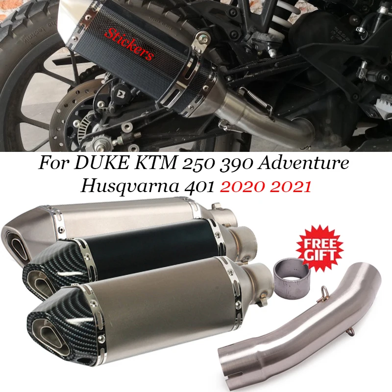 

Slip On for Duke Ktm Adventure 390 Ktm 250 Ktm390 Husqvarna 401 2020 2021Motorcycle Exhaust System Modified Muffler Escape